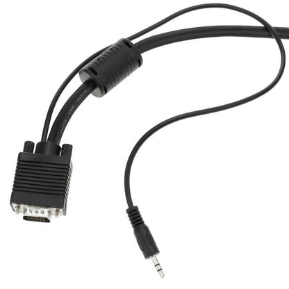 Super cable VGA con jack de audio de 3,5 mm macho macho de 1,8 m
