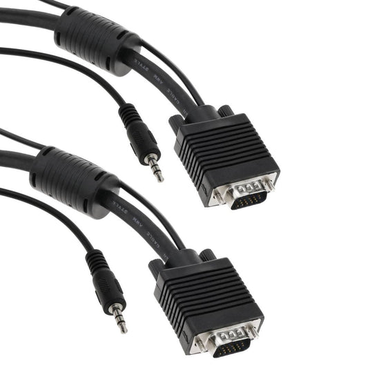 Super cable VGA con jack de audio de 3,5 mm macho macho de 5 m