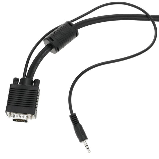 Super cable VGA con jack de audio de 3,5 mm macho macho de 5 m