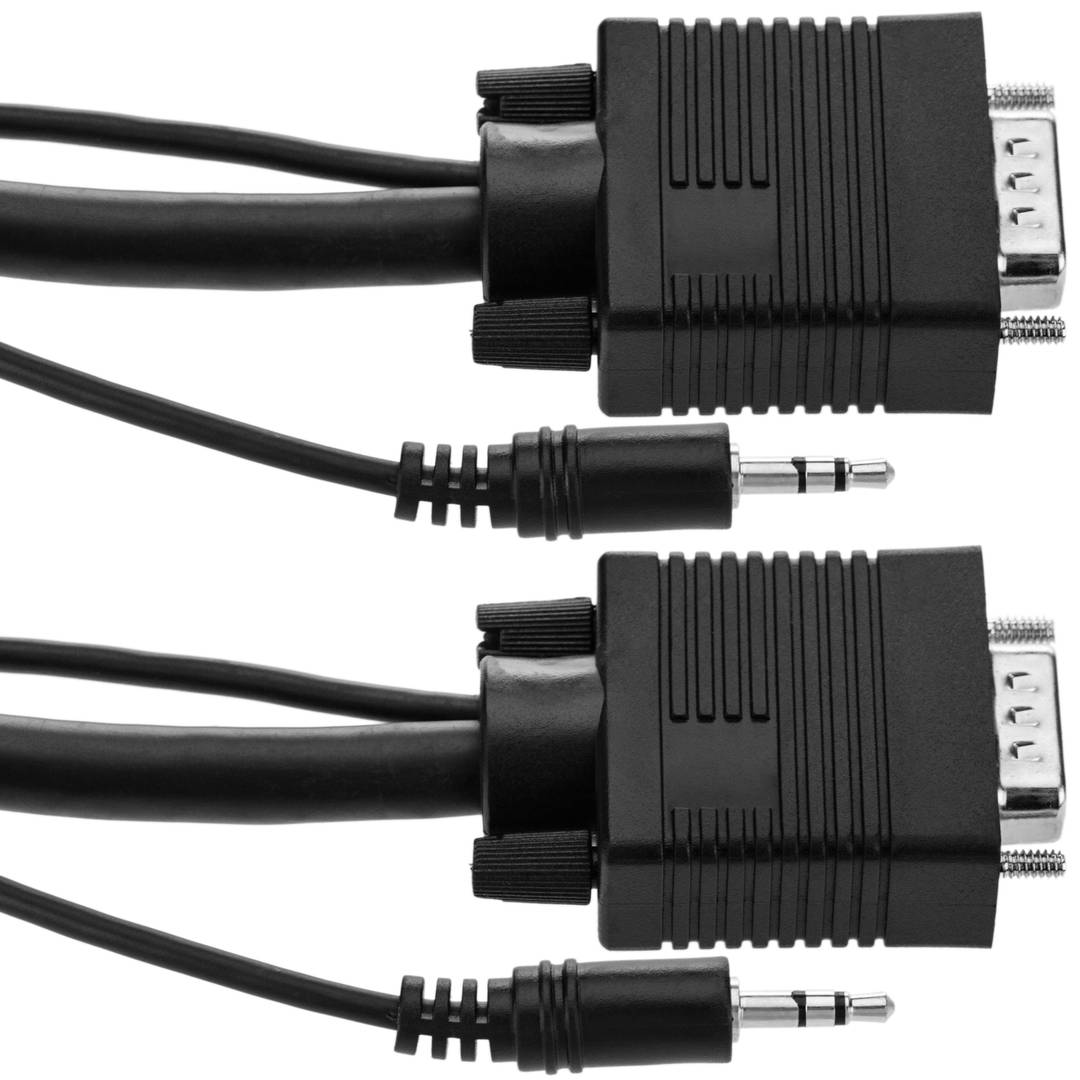 Super cable VGA con jack de audio de 3,5 mm macho macho de 10 m
