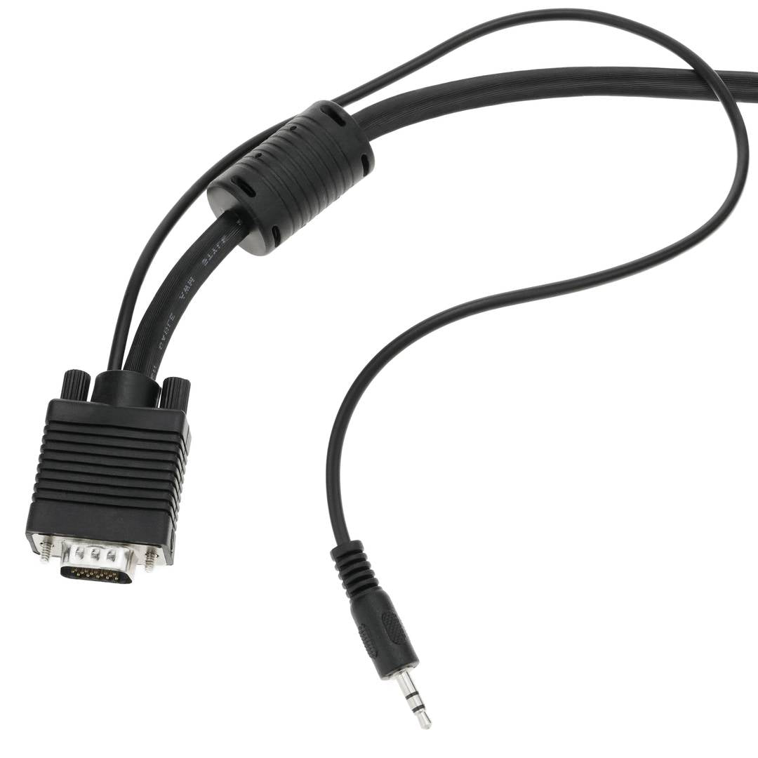 Super cable VGA con jack de audio de 3,5 mm macho macho de 15 m