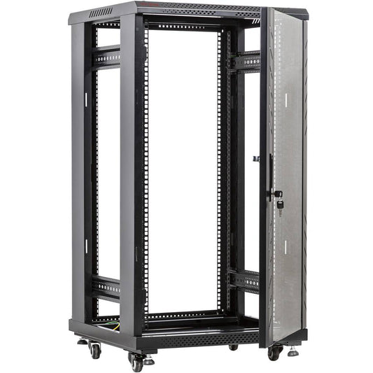 Armario rack 19' de pie 22U 600x600x1160mm negro MobiRack GO montado
