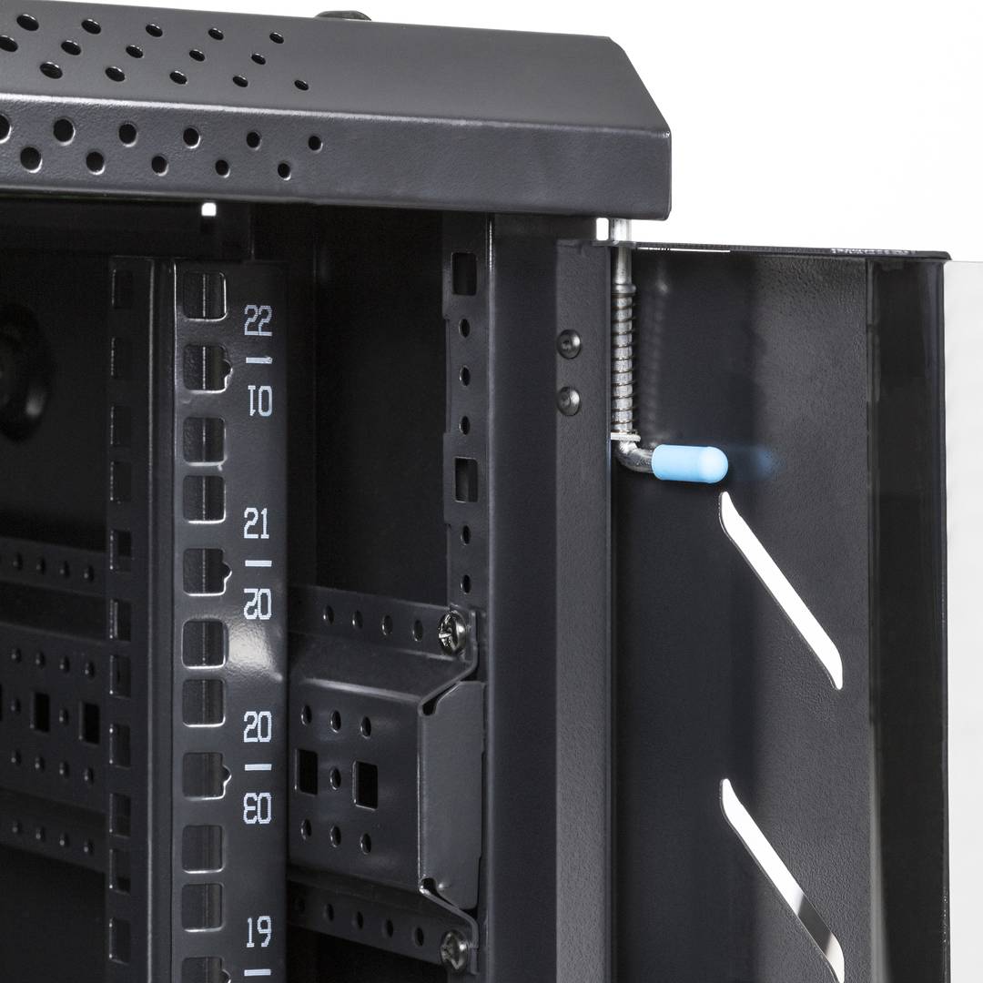 Armario rack 19' de pie 22U 600x600x1160mm negro MobiRack GO montado