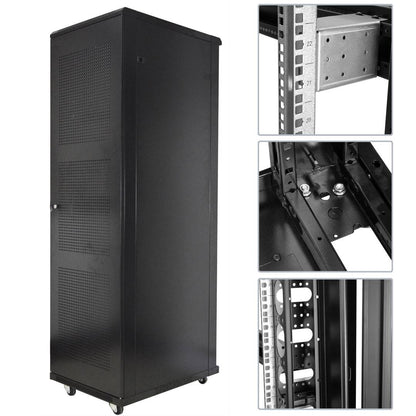 Armario rack 19' de pie 38U 600x600x1800mm negro MobiRack GO montado