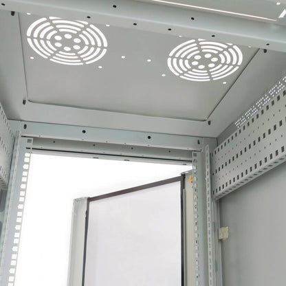 Armario rack 19' de pie 20U 600x600x1000mm blanco MobiRack GO montado