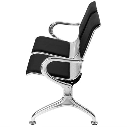 Bancada para sala de espera con sillas ergonómicas acolchadas de 2 plazas