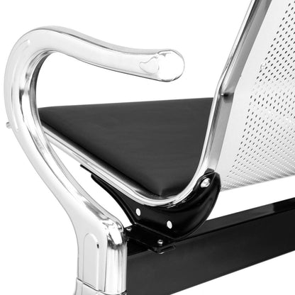 Bancada para sala de espera con sillas ergonómicas acolchadas de 2 plazas