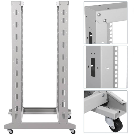 Armario rack 19'' abierto 29U 600x800x1400mm blanco Open2 MobiRack de RackMatic