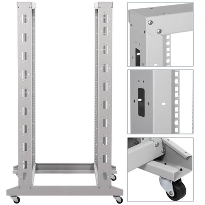Armario rack 19'' abierto 29U 600x1000x1400mm blanco Open2 MobiRack de RackMatic