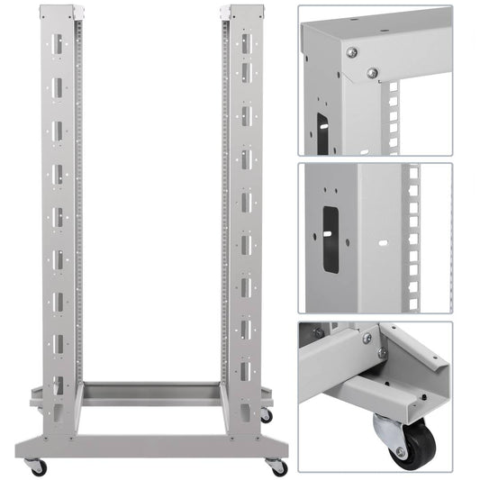 Armario rack 19'' abierto 29U 600x1000x1400mm blanco Open2 MobiRack de RackMatic