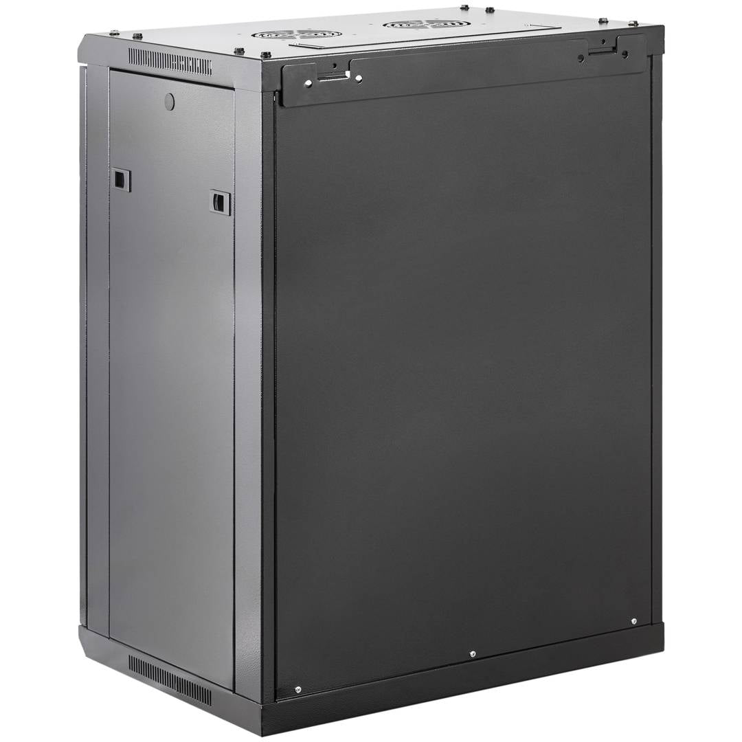 Armario rack mural 19'' 18U 600x600x900mm pared negro SOHORack GO montado