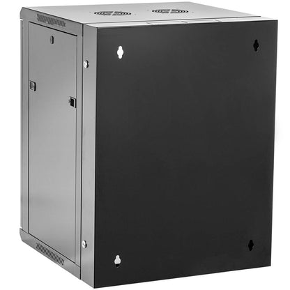 Armario rack mural 19'' pivotante 15U 600x550x770mm pared negro SOHORack GO montado