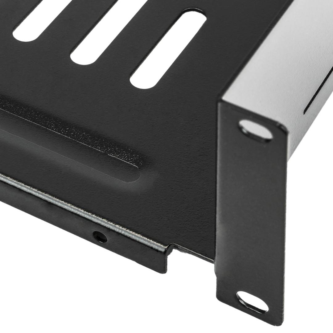 Bandeja rack de fijación frontal de 2U y profundidad 250 mm