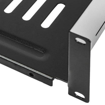 Bandeja rack de fijación frontal de 2U y profundidad 250 mm