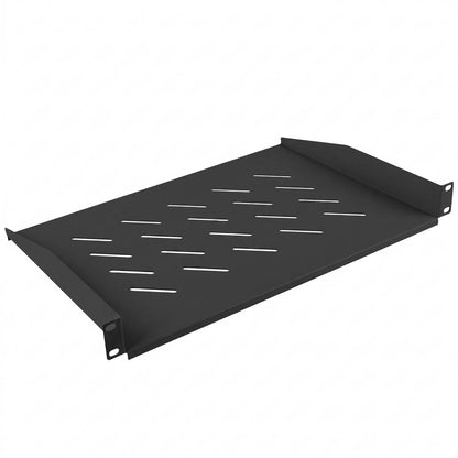 Bandeja rack de fijación frontal de 2U y profundidad 370 mm