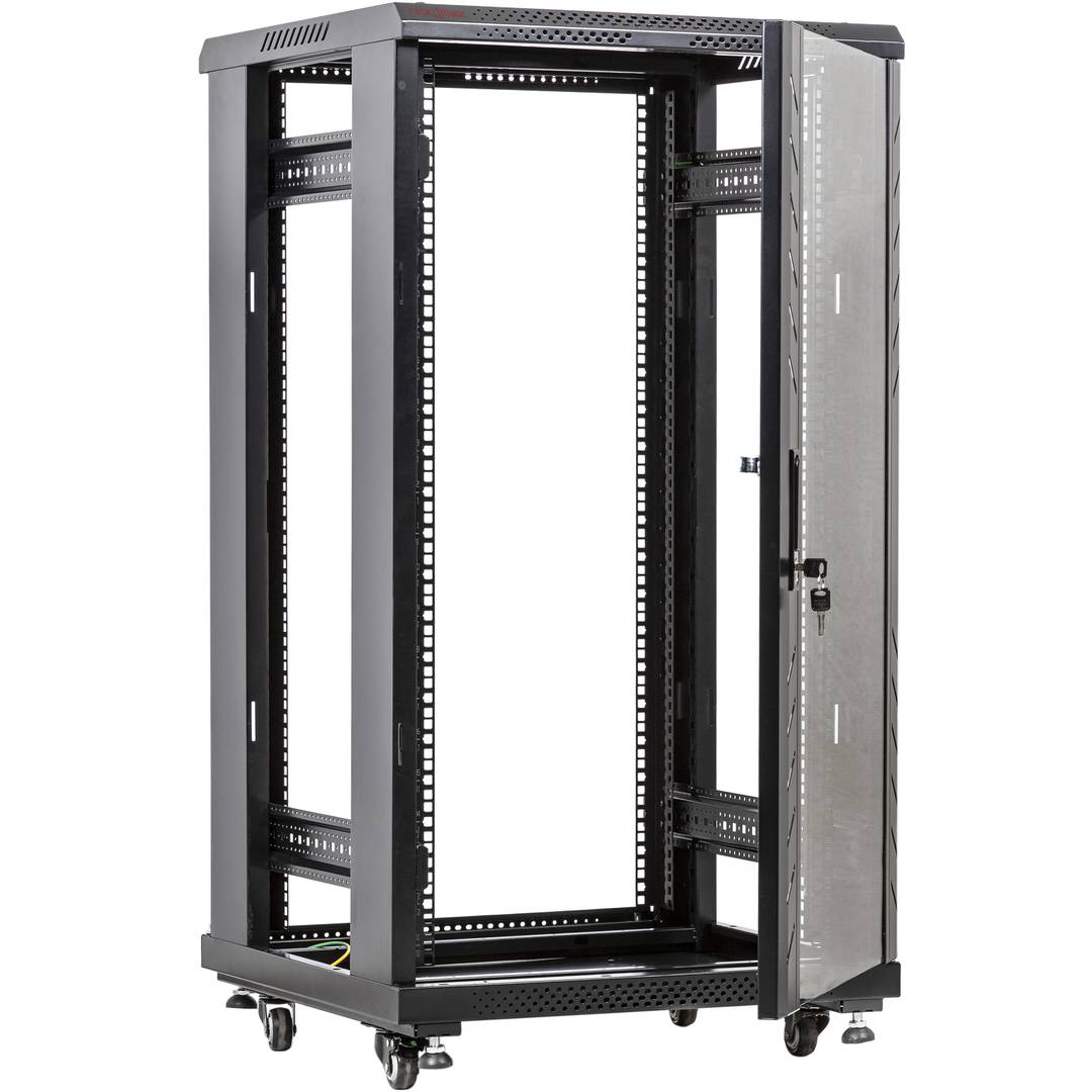Armario rack 19' de pie 22U 600x600x1160mm negro MobiRack DIY desmontado