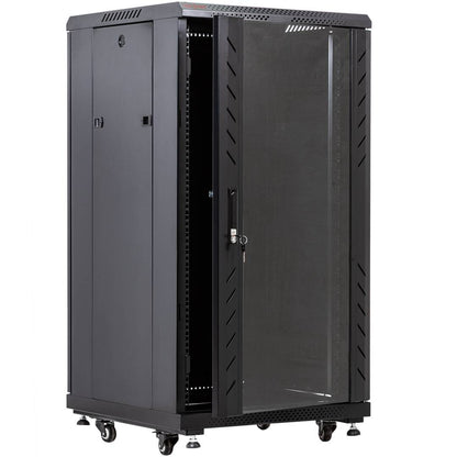 Armario rack 19' de pie 22U 800x800x1160mm negro MobiRack DIY desmontado