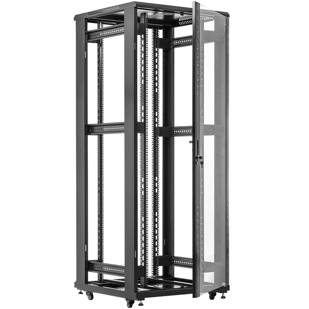 Armario rack 19'' de pie 32U 800x1000x1610mm negro MobiRack DIY desmontado