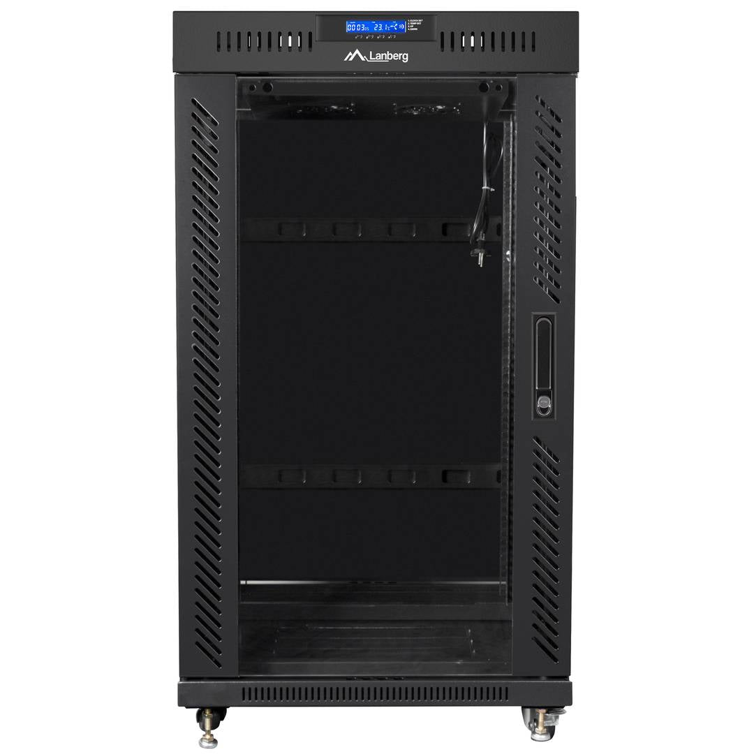 Armario Rack 19' de pie 22U F800 800x800x1216mm negro Lanberg
