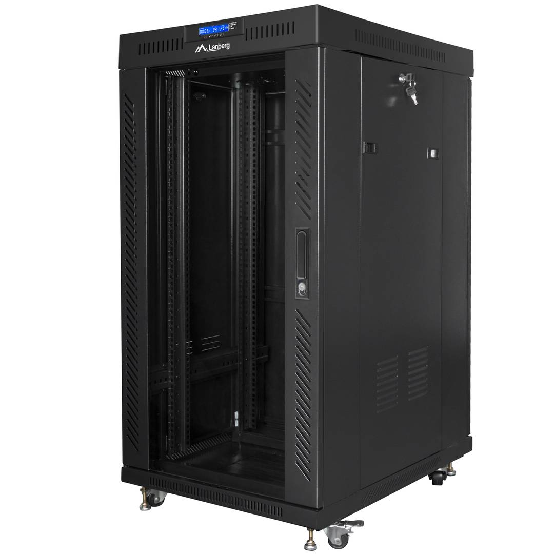 Armario Rack 19' de pie 22U F800 800x800x1216mm negro Lanberg