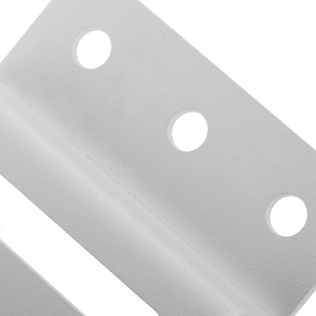 Kit montaje de regleta rack 19” de fijación vertical en armario de transporte blanco
