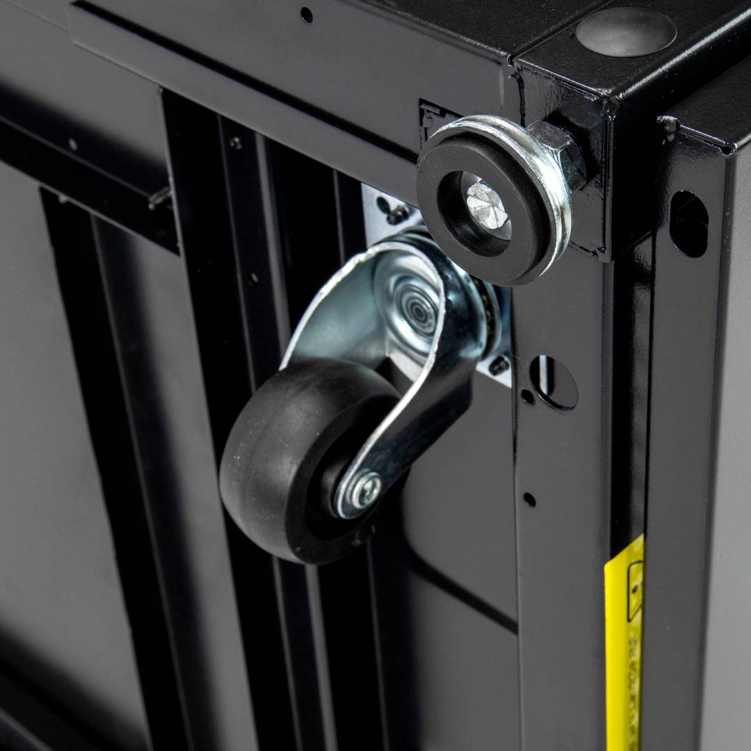 Armario rack 19' de pie 42U 800x1000x2000mm puerta perforada MobiRack DIY desmontado negro