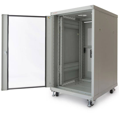 Armario rack 19' de pie 20U 600x600x1000mm blanco MobiRack DIY desmontado