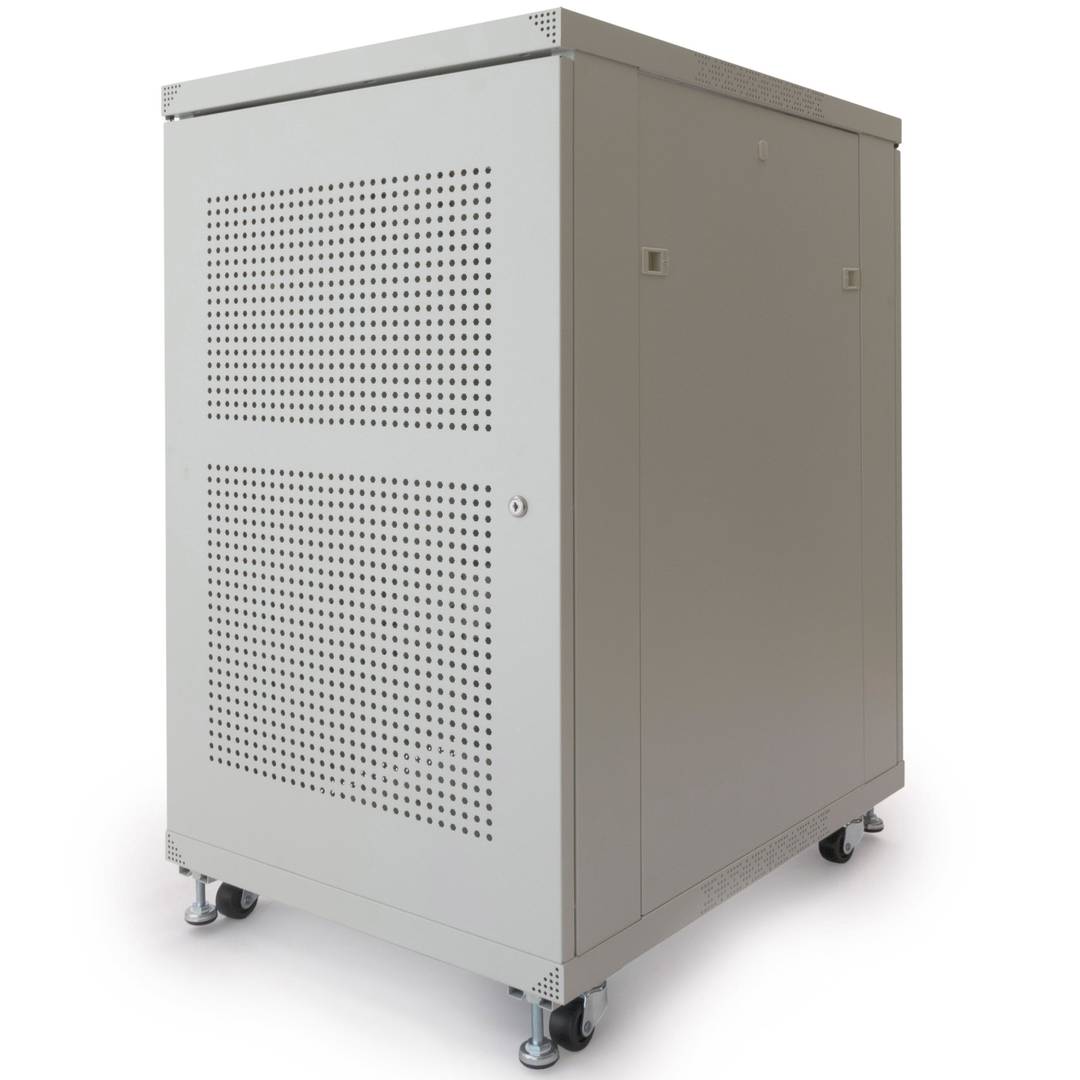 Armario rack 19' de pie 20U 600x800x1000mm blanco MobiRack DIY desmontado