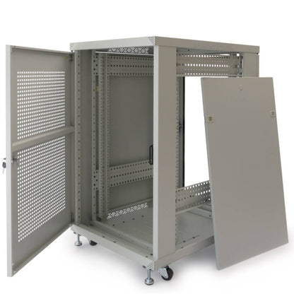 Armario rack 19' de pie 20U 600x800x1000mm blanco MobiRack DIY desmontado