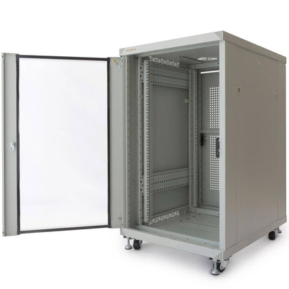 Armario rack 19' de pie 20U 600x800x1000mm blanco MobiRack DIY desmontado