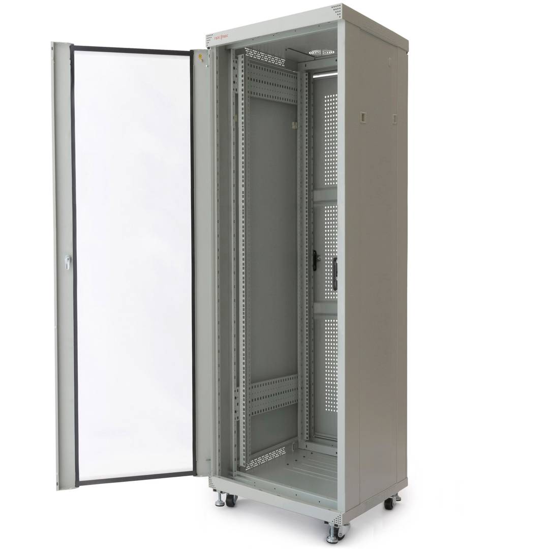 Armario rack 19' de pie 42U 600x600x2000mm blanco MobiRack DIY desmontado