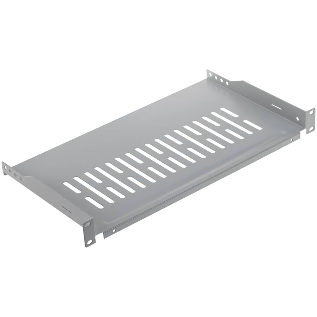 Bandeja rack 19' de fijación frontal de 1U y profundidad 250 mm blanco