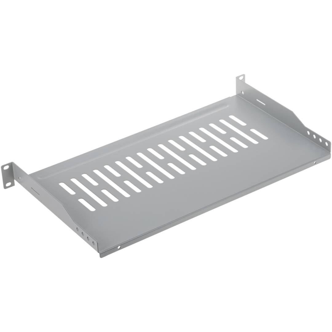 Bandeja rack 19' de fijación frontal de 1U y profundidad 250 mm blanco