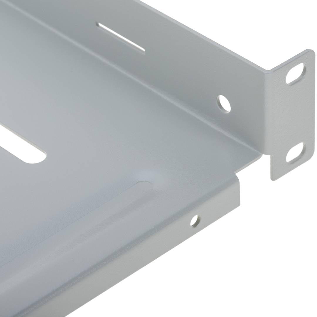 Bandeja rack 19' de fijación frontal de 1U y profundidad 250 mm blanco