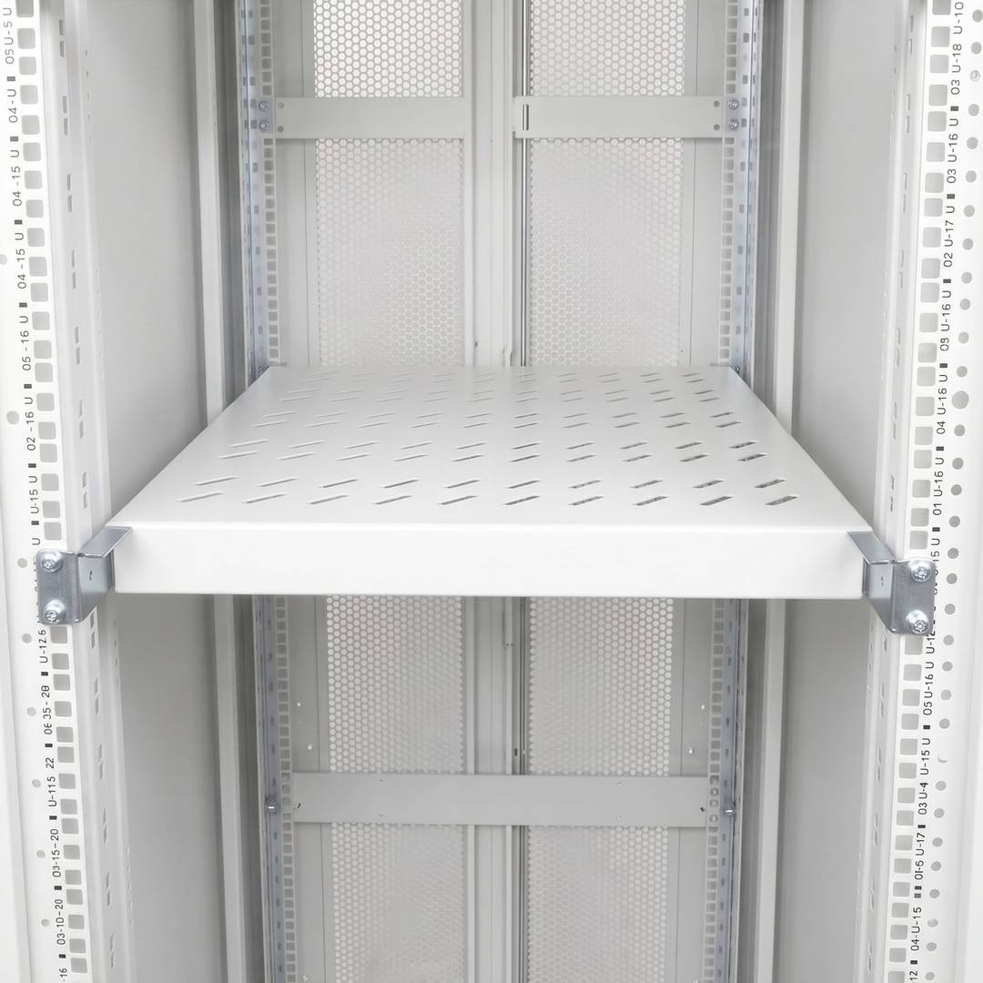 Bandeja rack 19' 1U 700mm ajustable en profundidad 700-900mm blanco