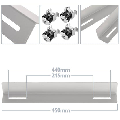 Guías laterales fijas de soporte para armario rack 19 blanco 450mm