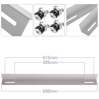 Guías laterales fijas de soporte para armario rack 19 blanco 650mm