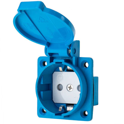 Base de enchufe industrial Schuko hembra 2P+T 16A 250V IP44 IEC-60309 para empotrar