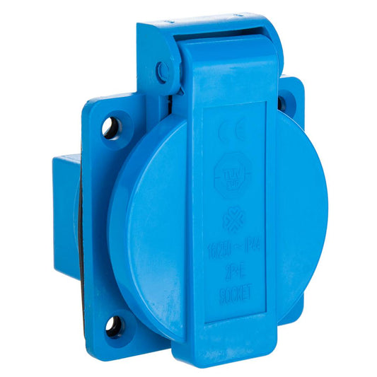Base de enchufe industrial Schuko hembra 2P+T 16A 250V IP44 IEC-60309 para empotrar