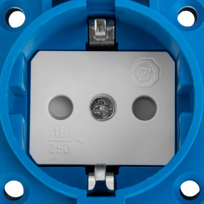 Base de enchufe industrial Schuko hembra 2P+T 16A 250V IP44 IEC-60309 para empotrar