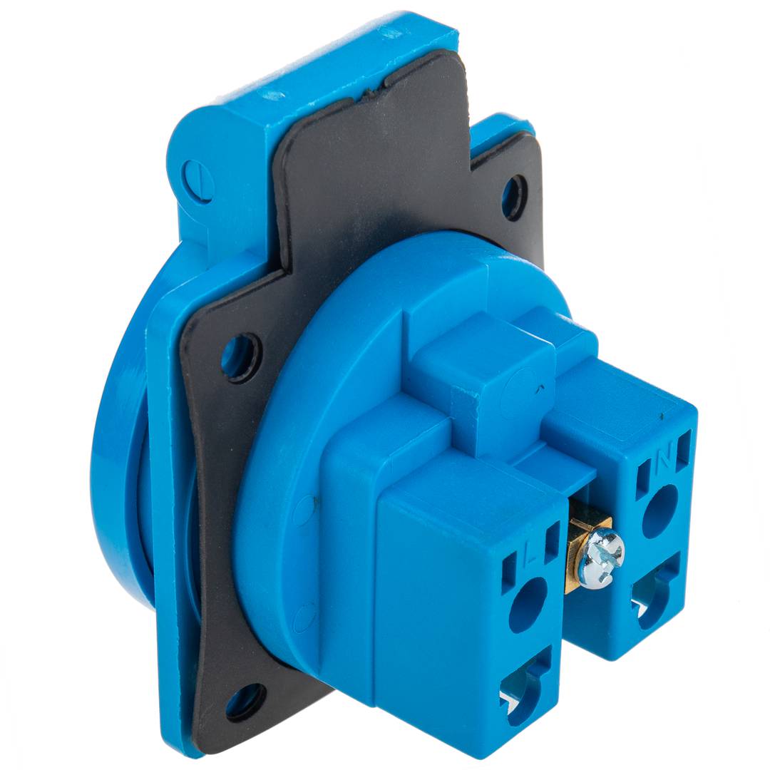 Base de enchufe industrial Schuko hembra 2P+T 16A 250V IP44 IEC-60309 para empotrar