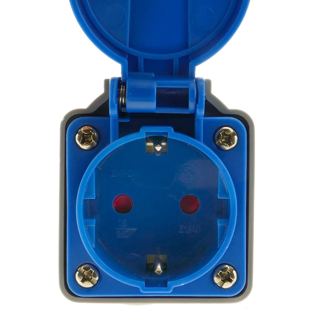 Enchufe industrial Adaptador CETAC macho a SCHUKO hembra 2P+T 16A 250V IP44 IEC-60309