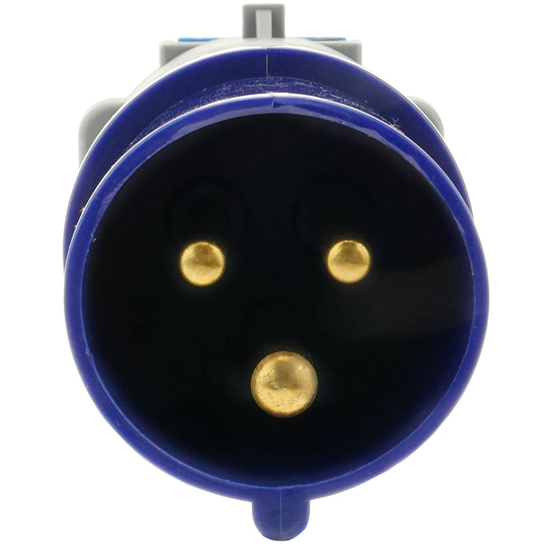 Enchufe industrial Adaptador CETAC macho a SCHUKO hembra 2P+T 16A 250V IP44 IEC-60309