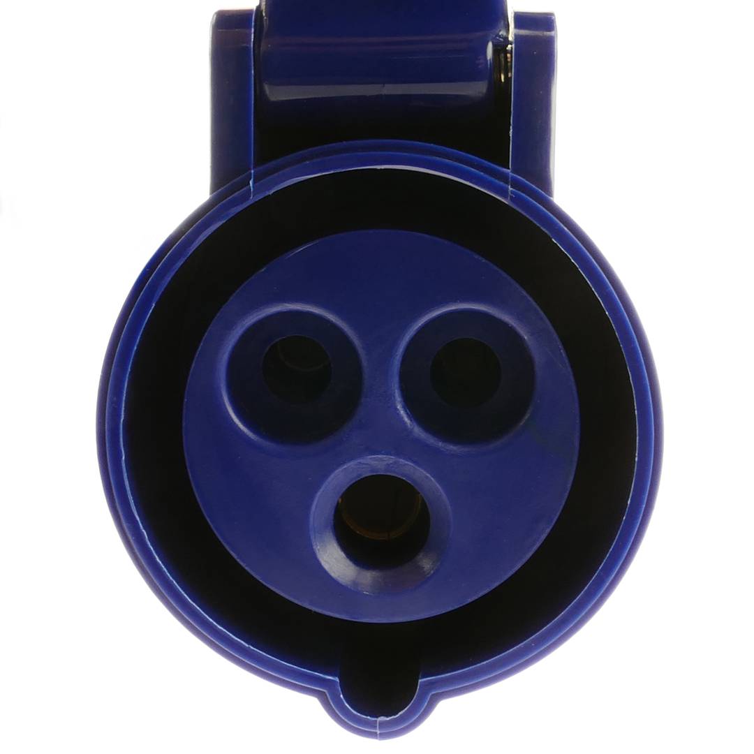 Enchufe industrial Adaptador CETAC hembra a SCHUKO macho 2P+T 16A 250V IP44 IEC-60309 cable 1m