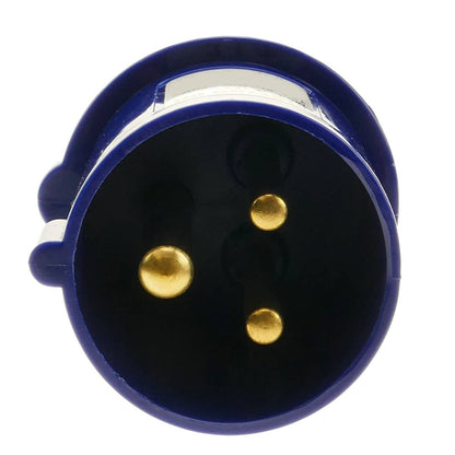 Enchufe industrial Adaptador CETAC macho a CETAC hembra 2P+T 16A 230V IP44 IEC-60309 cable 1m