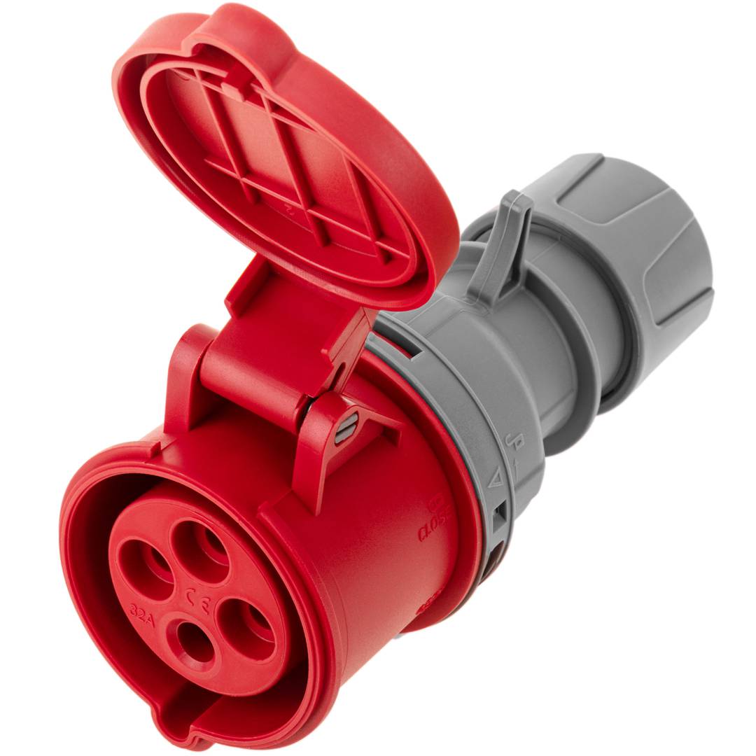 Base de enchufe industrial CETAC hembra 3P+T 32A 380V IP44 aérea