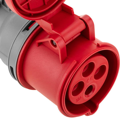 Base de enchufe industrial CETAC hembra 3P+T 32A 380V IP44 aérea