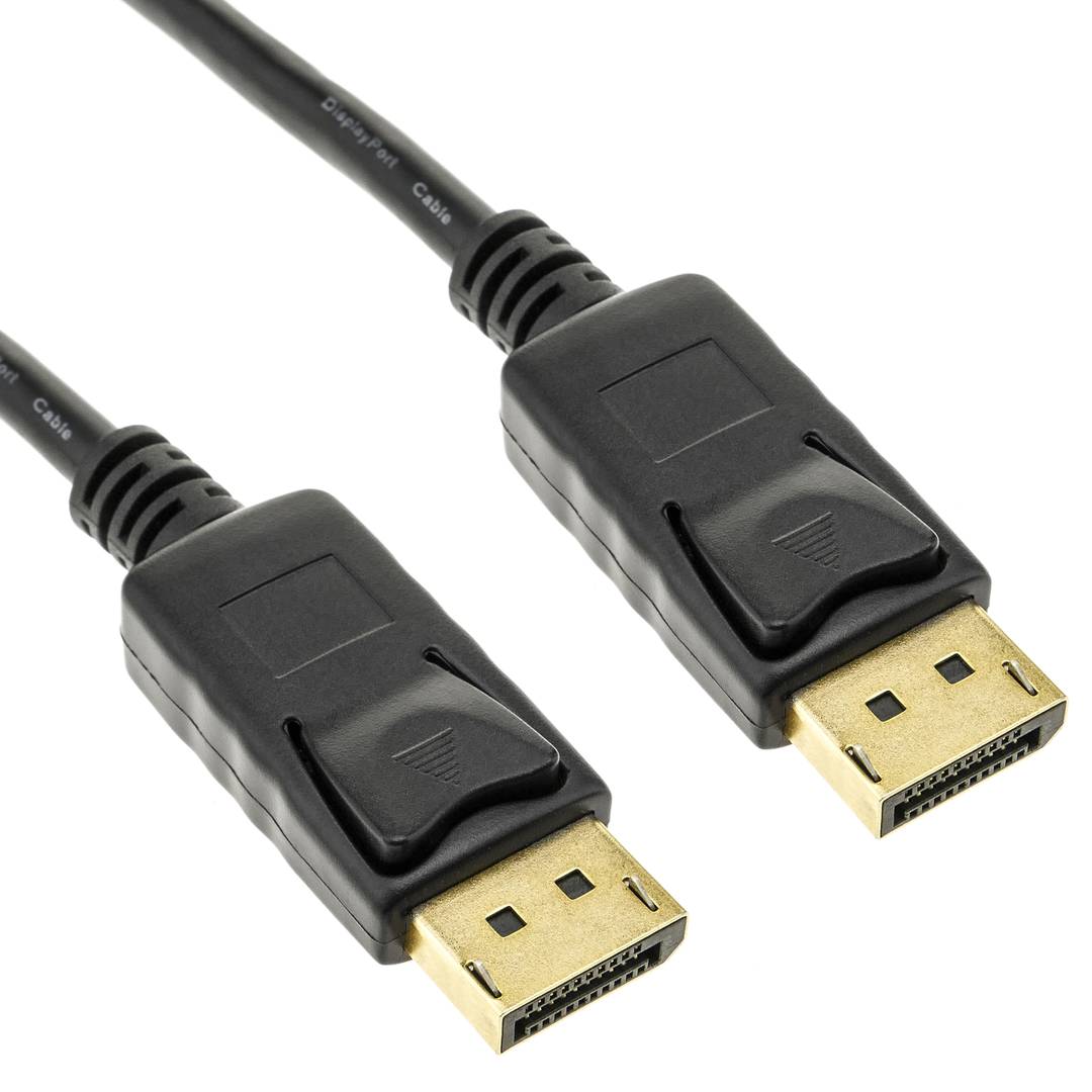 Cable Displayport 1080p FullHD para transmisión de audio y vídeo digital de 50 cm color negro