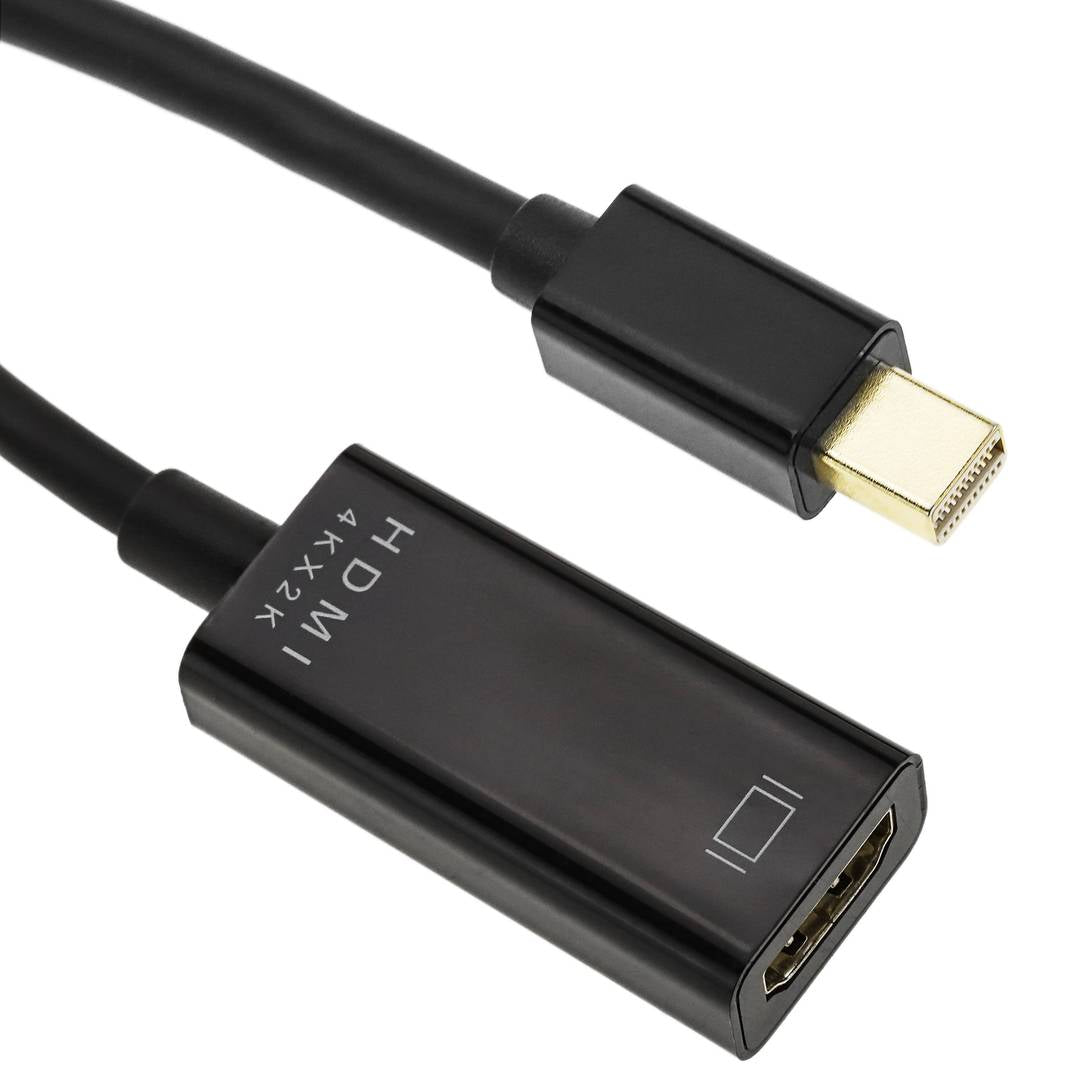 Cable adaptador de vídeo 4K 17cm de Mini DisplayPort MDP macho a HDMI hembra 1080p FullHD 2K 4K