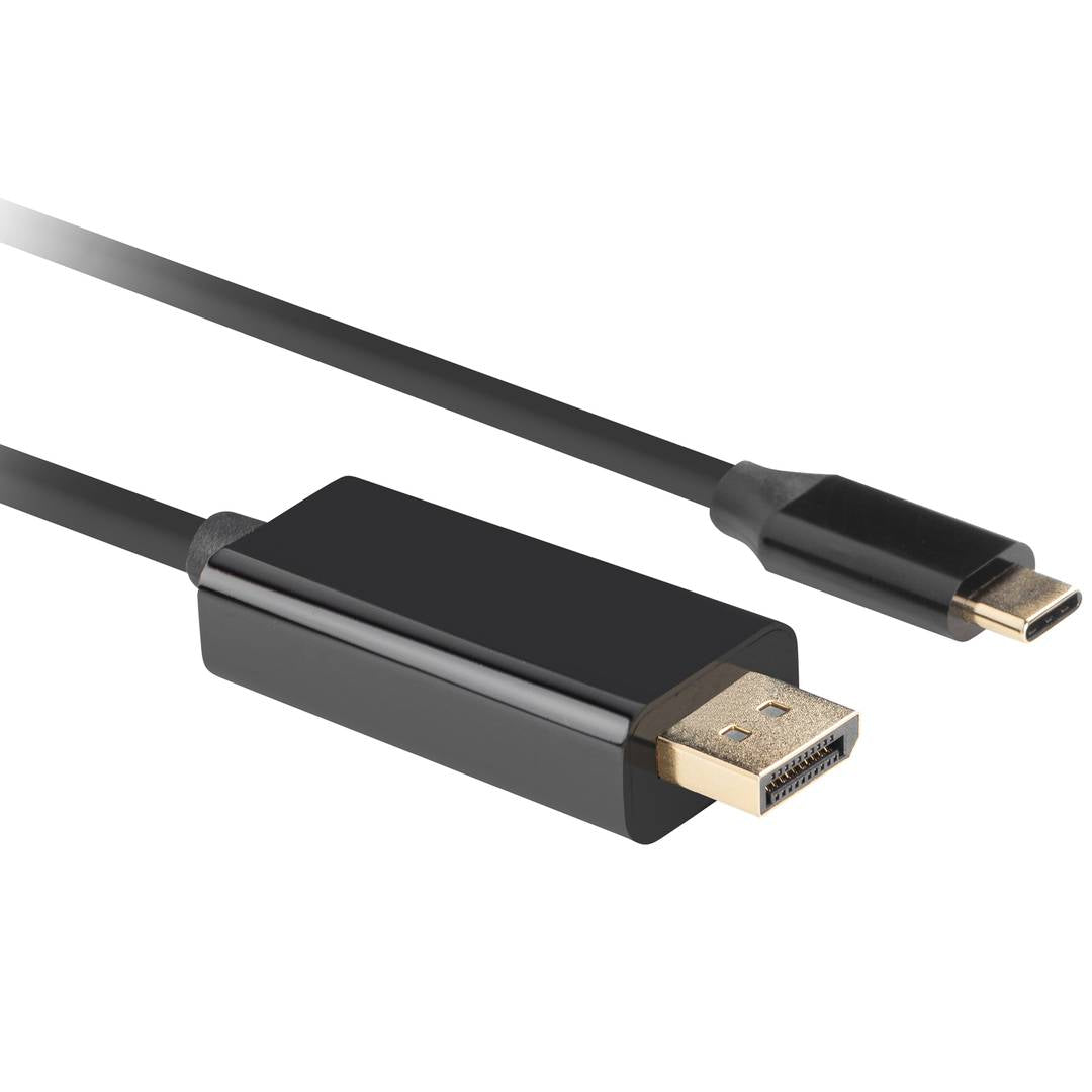 Cable USB tipo C macho de 1.8 m de Lanberg CA-CMDP-10CU-0018-BK a conector macho DisplayPort